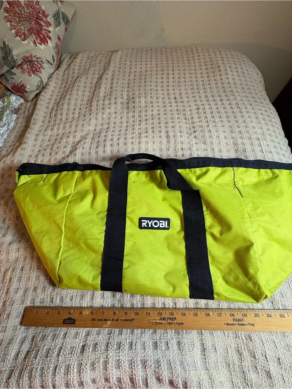 RYOBI Lime Green Tool Tote Bag